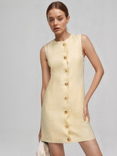 Yellow Linen Starfish Mini Dress